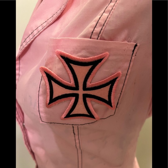 Vintage SERIOUS Brand Pink Reform School Dress sz L - Picture 6 of 12